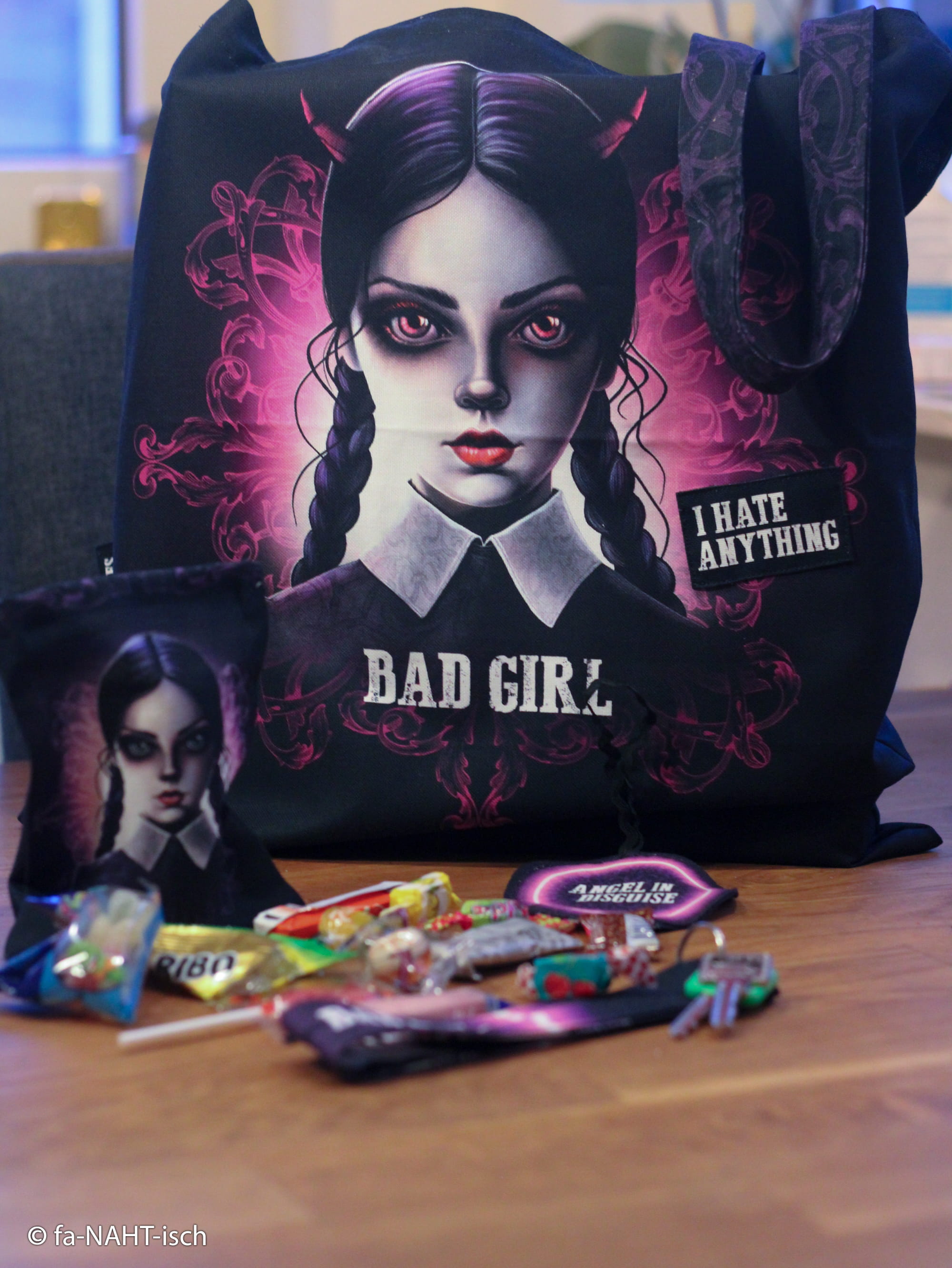 Canvas good girl DIY Halloween bag by Thorsten Berger